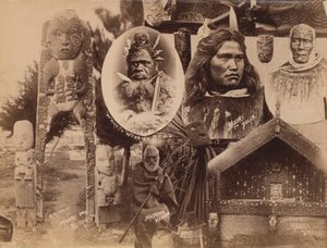 Maoris ، نيوزيلندا (b / w photo) بواسطة مصور نيوزيلندا