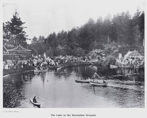 نيو بلايموث ، نيوزيلندا: The Lake in the Recreation Grounds (b / w photo) بواسطة مصور نيوزيلندا