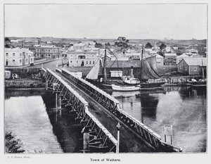 نيو بلايموث ، نيوزيلندا: بلدة ويتارا (b / w photo) بواسطة مصور نيوزيلندا