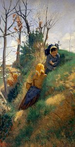 مشهد رعوي ، بقلم نيكولو كانيشي (1846-1906) ، زيت على قماش ، 72 × 38 سم بواسطة Nicocolo Cannicci