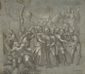 القبض على المسيح ، كاليفورنيا. 1545-46. بواسطة نيكولو جيولفينو