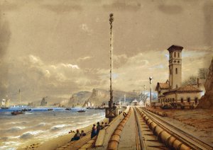 سكة حديد الغلاف الجوي في داوليش ، حوالي عام 1850 (ألوان مائية على ورق)