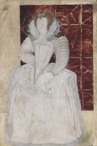 PD.209-1961 صورة لسيدة مجهولة ، c.1595 (مرحاض على الرق) بواسطة نيكولاس هيليارد