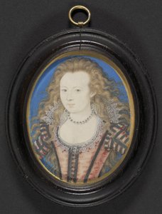 صورة لسيدة ، c.1605-10 (غواش رق مرسوم على البطاقة) بواسطة نيكولاس هيليارد
