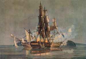 آخر فرقاطة فرنسية بريطانية ، c1815
