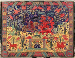 معركة مع التنين ، 1912 بواسطة نيكولاس رويريتش