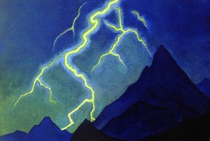 نداء السماء ، البرق ، 1935-36 بواسطة نيكولاس رويريتش