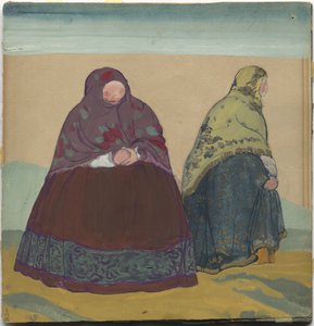 تصميم أزياء لأوبرا ريمسكي كورساكوف "حكاية القيصر سالتان" ، 1919 بواسطة نيكولاس رويريتش