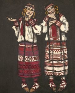 تصميم أزياء الباليه طقوس الربيع Le Sacre du Printemps بواسطة I. Stravinski ، 1930