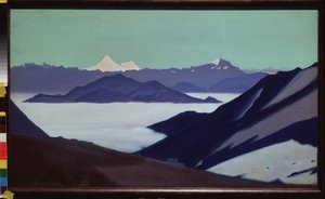 جبال الهيمالايا (التبت). ضباب في الجبال. (جبال الهيمالايا. ضباب في الجبال). عمل نيكولاس رويريتش (1874-1947) ، تمبرا على قماش ، قبل عام 1936. الفن الروسي ، القرن العشرين ، رمزية. متحف الدولة الروسية ، سانت بطرسبرغ. بواسطة نيكولاس رويريتش