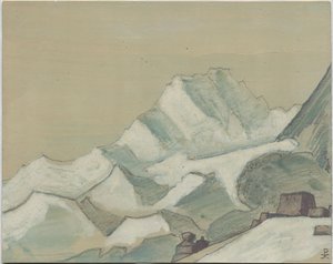 جبال الهيمالايا وراء الغيوم ، رسم ، 1933 بواسطة نيكولاس رويريتش