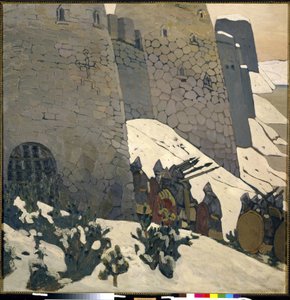 الساعة. لوحة لنيكولاس رويريتش (1874-1947) ، زيت على قماش بواسطة نيكولاس رويريتش