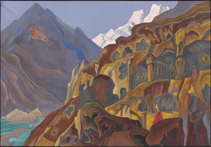 الكهوف المقدسة ، 1932 بواسطة نيكولاس رويريتش