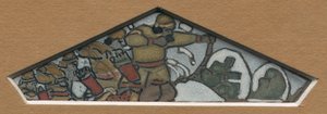 رسم تخطيطي للزخرفة المثلثية اليسرى لأفريز خزف "الحياة الشمالية" ، 1905 بواسطة نيكولاس رويريتش
