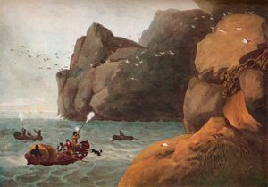"إطلاق النار على البفن" ، c1806 بواسطة نيكولز وملاحظة