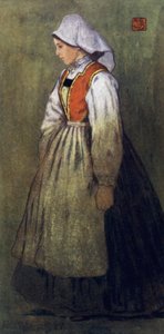 النرويج: A Hardanger Country Girl (color litho)