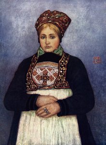 النرويج: Country Girl، Bergen District (color litho) بواسطة نيكو جونجمان