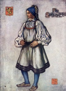 النرويج: Saetersdalen Peasant Girl (لون ليثو)