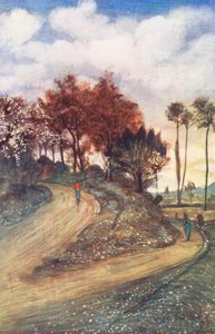 طريق بالقرب من روان (طباعة حجرية ملونة)