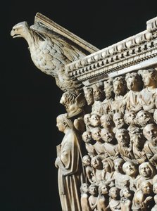 Pergamon or Pulpit ، بقلم نيكولا بيسانو (نشط 1258-1278) ، التفاصيل ، كاتدرائية سيينا ، توسكانا ، 1265-1269 بواسطة نيكولا بيسانو