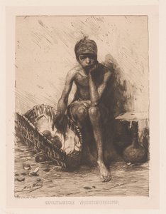 بائع الفاكهة بائع فواكه نابولي (العنوان على الكائن) بواسطة Nicolaas van der Waay