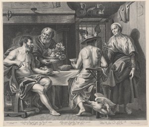 كوكب المشتري وميركوري مستمتعان بفليمون وباوسيس بواسطة Nicolaes Lauwers ، بعد Jacob Jordaens