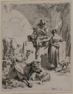 راعي الأنابيب ، 1652. بواسطة نقولا بيتيرز. برشم