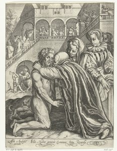 عودة الابن الضال إلى الوطن Filio habet conuiuia laeta Reuerso (العنوان على الكائن) قصة الابن الضال (عنوان المسلسل) بواسطة نيكولايس دي بروين