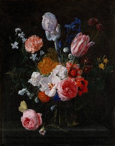 باقة زهور في مزهرية كريستال ، 1662.