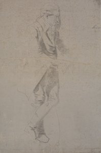 يقف رجل في زي من كاليفورنيا. 1770. ستروينسي؟ بواسطة نيكولاي أبراهام أبيلدغارد