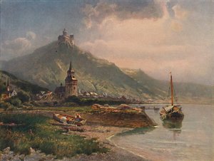 Braubach und die Marksburg، Braubach and Marksburg Castle، 1923.