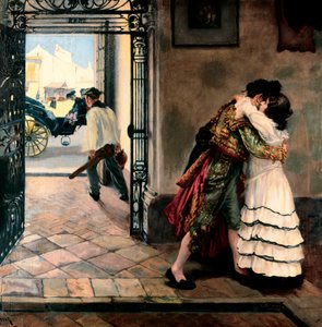 وداع مصارع الثيران. رسم نيكولاس ألبريز (1865-1928) ، أواخر القرن التاسع عشر وأوائل القرن العشرين. زيت على قماش. مجموعة خاصة. بواسطة نيكولاس البريز