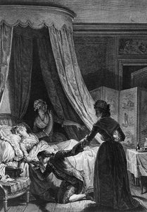 جولي وسان بريو ، رسم توضيحي من فيلم "لا نوفيل هيلويز" لجان جاك روسو (1712-78)