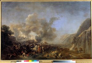 حملة (إكسبيديشن) مصر (1798-1801): "" معركة الناصرة ، 8/4/1799 ، انتصار الجنرال جان أندوش جونو (جان أندوش) ، دوق أبرانتيس (1771-1813) " نيكولاس توناي (1755-1830) القرن التاسع عشر. 0.92x1.39 م فرساي ، موسى بواسطة نيكولاس أنطوان توناي