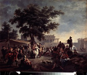 ريفي ريفي الزفاف. رسم نيكولا أنطوان توناي (1755-1830). زيت على خشب ، ٤١ × ٥٦ سم. الفن الفرنسي في القرن الثامن عشر. متحف بوشكين للفنون الجميلة ، موسكو. بواسطة نيكولاس أنطوان توناي
