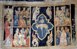 ستارة الوحي (1373-1383) ، ن. 7: المسنون يعطون المجد للحمل ، رمز المسيح. نسيج لنيكولاس باتاي (1330-1405) بواسطة نيكولاس باتايل