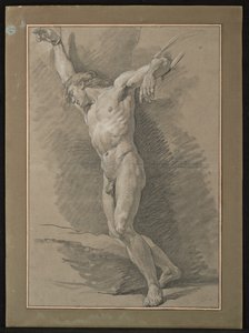 أكاديمية الرجل العاري ، أذرع مقيدة بالحبال (طباشير أسود وأبيض على ورق رمادي) بواسطة نيكولاس برنار ليبيسي