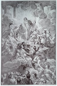 مقدمة من موسوعة دينيس ديدرو (1713-1784) وجان لو روند دالمبيرت بواسطة كوشين (قصة رمزية للسبب؟) بواسطة نيكولاس كوتشين