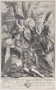 العذراء والطفل مع القديس ليبوريوس وكارلو بوروميو ، 1693-95. ، 1693-95. بواسطة نيكولاس دوريني