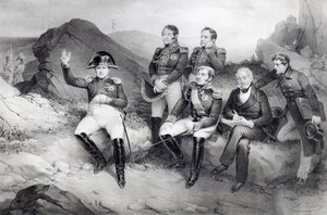 الإمبراطور نابليون الأول (1769-1821) يملي مذكراته على حالات إيمانويل لاس (1766-1842) في سانت هيلانة ، 1860