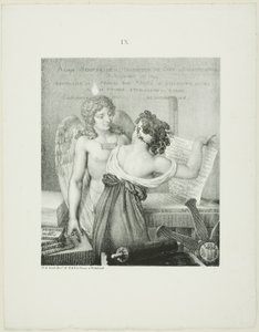 عبقرية الطباعة الحجرية ، من كتاب Alois Senefelder's L'Art de la lithographie بواسطة نيكولا هنري جاكوب