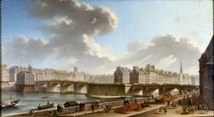 بونت نيوف والمدينة ، يُرى من Quai de Conti ، 1772.