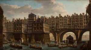 مبارزة البحارة ، بين جسر نوتردام وجسر بونت أو تشينج ، باريس 1756.