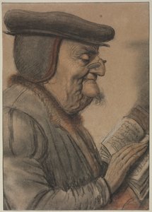 رجل مسن يقرأ كتابا بواسطة نيكولاس لانيو
