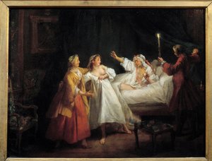حكايات جان دي لافونتين: لوحة جاسكون المعاقب على النحاس بقلم نيكولا لانكرت (1690-1743) صن. 0،28 × 0،36 م بواسطة نيكولاس لانكريت
