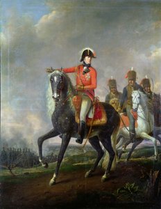 صورة الفروسية لدوق ويلينغتون مع الفرسان البريطانيين في ساحة المعركة ، 1814
