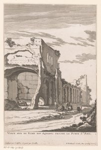 خراب قناة مائية في روما Vieux Mur de Rome dit Aquaduc proche la Porte St. Paul (العنوان على الجسم)