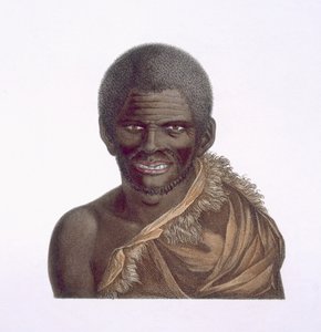 صورة لرجل يدعى Paraberi ، أرض فان ديمينز ، 1791 ، تم نشرها عام 1815 بواسطة نيكولاس بيتي