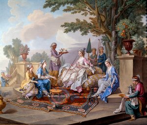 غداء السلطان. رسم على الخزف الناعم لنيكولا بيير بيثو لو جون (القرن الثامن عشر) 1783 خافت. 0،39x0،49 م سيفر ، سيراميك - فطور سلطانة. لوحة بورسلين معجون ناعم لنيكولاس بيير بيثو الأصغر (القرن الثامن عشر بواسطة نيكولا بيير الأصغر بيثو