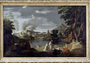Orpheus و Eurydice بواسطة Poussin ، متحف اللوفر بواسطة نيكولاس بوسين